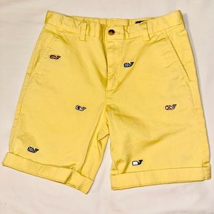 Vineyard Vines Boys Size 12 Formal Yellow Shorts With Adjustable Waist